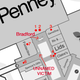 Placement of surveillance cameras indicated in red